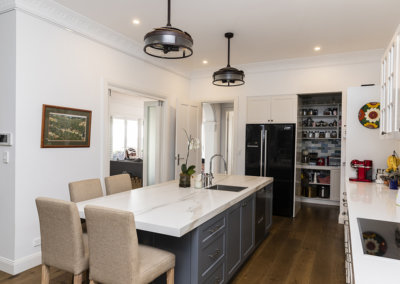 Federation style kitchen renovation with walk-in pantry